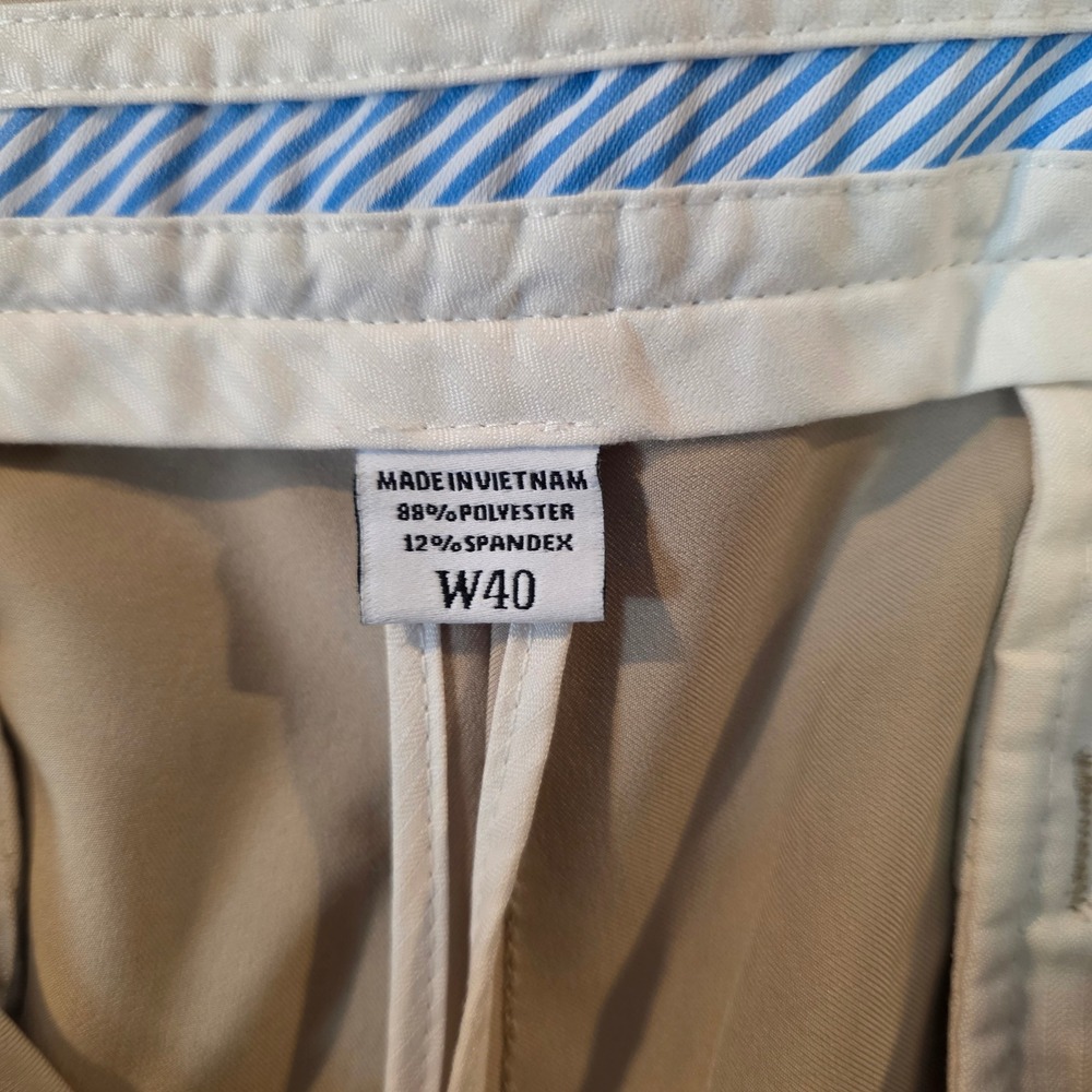 FootJoy Golf Shorts Mens 40 Stone Beige Excellent Performance Stretch Flat Front - Picture 4 of 6